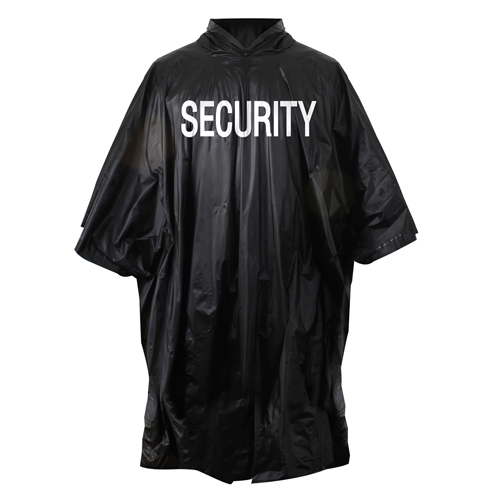 Security Vinyl Poncho - Black Security Vinyl Poncho - Black