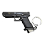 Glock 34 1:3 Scale Miniature Pistol Keychain