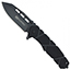 Milspec Tactical Black Steel Blade Folding Knife
