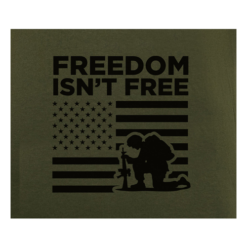Ultra Force Freedom Isn't Free Polyester US Flag Print T-Shirt