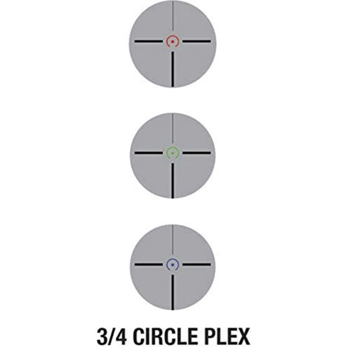 4x32 Tri Illuminated Scope W/Fiber Optic Sight 3/4 Circle Plx Reticle