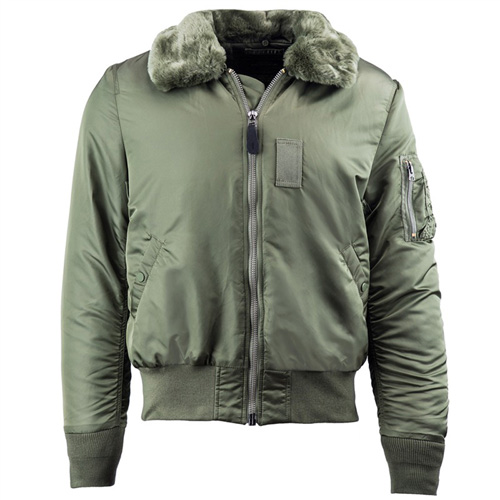 Alpha Mens B-15 Slim Fit Flight Jacket