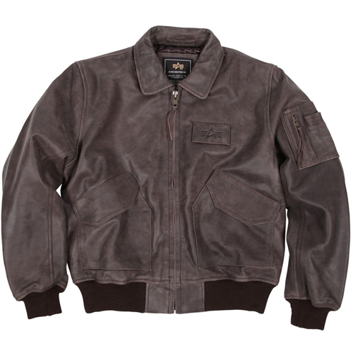 Alpha Mens Leather CWU 45P Flight Jacket