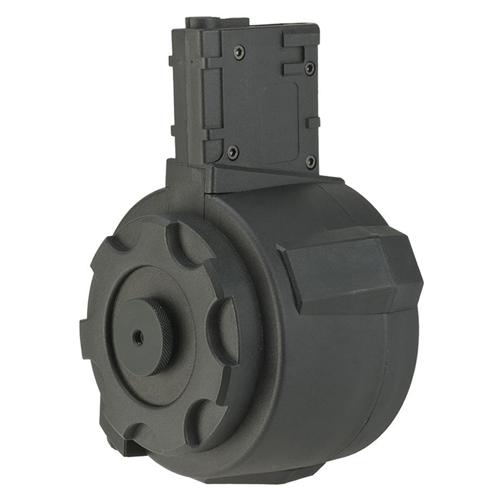 Angel Custom 1500 Round Firestorm Airsoft AEG Drum Flashmag M4 Adapter - Black