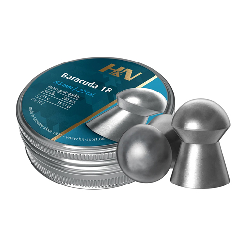 H&N Baracuda 18, .22 Cal, 18.13 Grains, Round Nose, 200ct