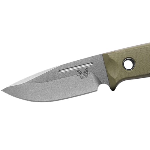 Benchmade Mini Bushcrafter Fixed Knife w/Stonewashed Handle