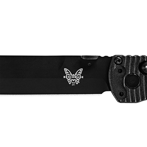 Benchmade 391BK Socp Tactical Blade Plain Edge Folding Knife - Black