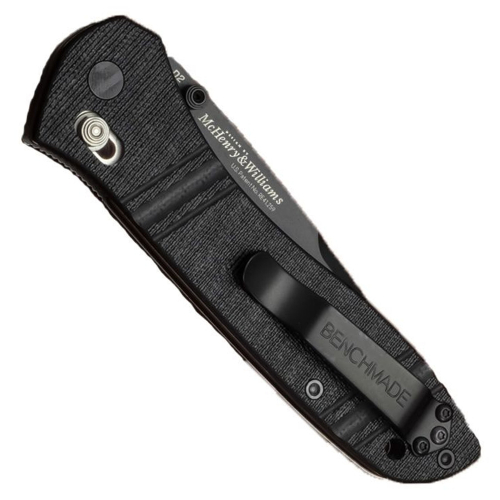 Benchmade Mchenry&Williams Black Folding Knife - Half Serrated Edge
