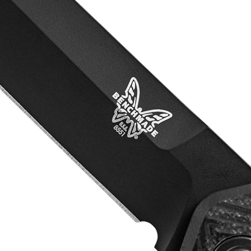 Benchmade 8551BK Mediator Plain Edge Blade Folding Knife
