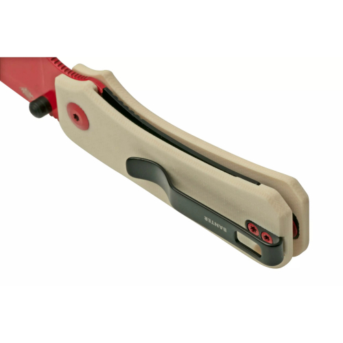 Baby Banter Folding Knife - Green Micarta Handle: Experience the elegance and functionality of this folding knife with a striking green Micarta handle.