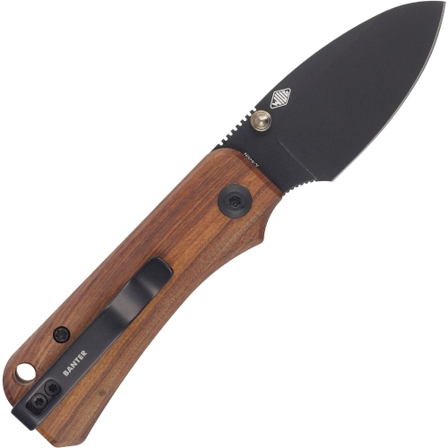 Baby Banter Folding Knife - Green Micarta Handle: Experience the elegance and functionality of this folding knife with a striking green Micarta handle.