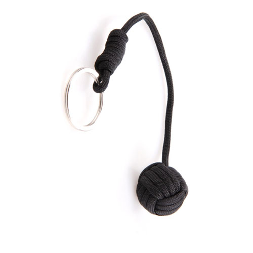 Black Ballbearing with Paracord Keychain