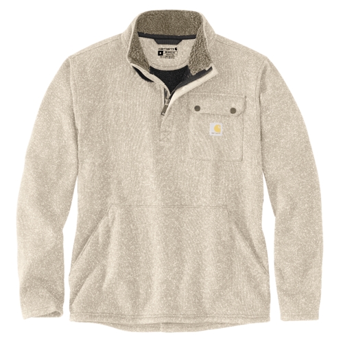 Relaxed Fit Midweight Quarter-Zip Pocket Sweater Fleece - Oat Milk - Small - Regular