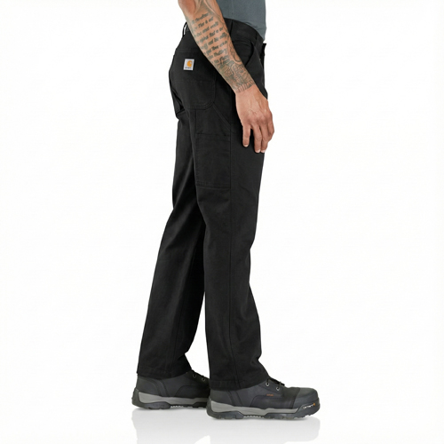 Relaxed Fit Twill Utility Work Pant - Black - 38 x 30