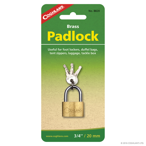 Coghlans 8820 Brass 20Mm Padlock