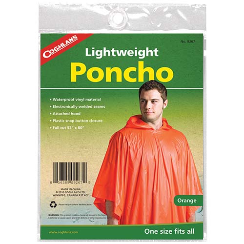 Coghlans 9267 Orange Poncho