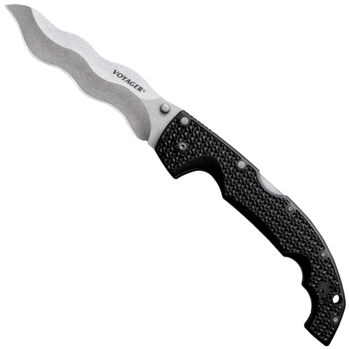 Cold Steel Voyager Tri-Ad Lock Kris Style Blade Folding Knife