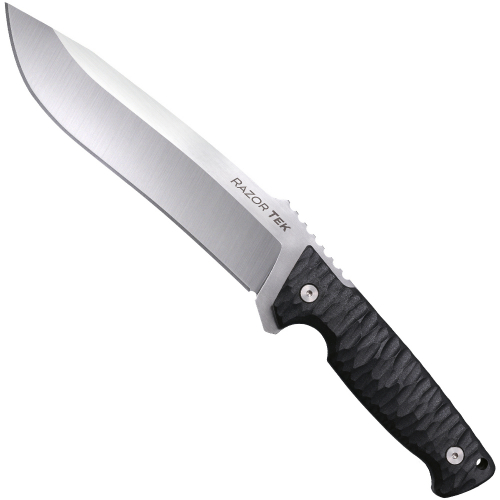 Razor Tek Fixed Knife 4 Inch - Black Handle