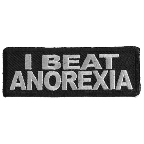 I Beat Anorexia 3.5x1.25 Inch Patch