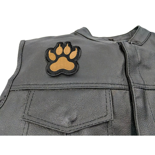 2.9x3.5 Inch Canine Paw Print Iron On Patch