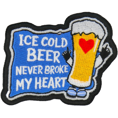 Plastic Backing Ice Cold Beer Patch