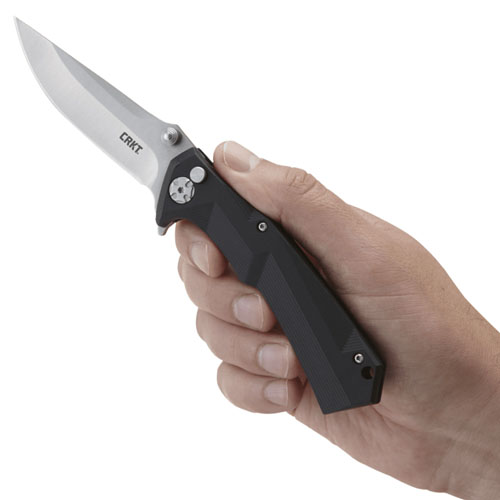 CRKT Tighe Tac Button Lock Folding Blade Knife