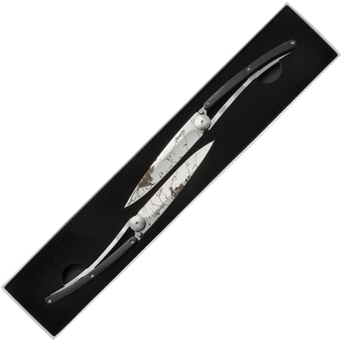 Mirror Finish Blade Kiss Folder Knife -  Duo Set