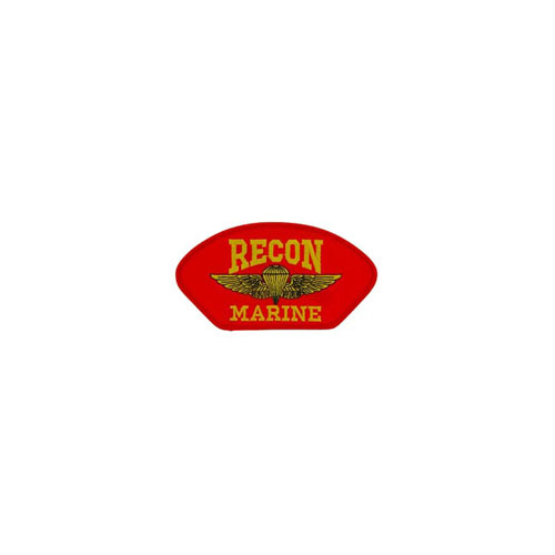 Patch USMC Hat Recon Red 3 Inch X5-1/4 Inch