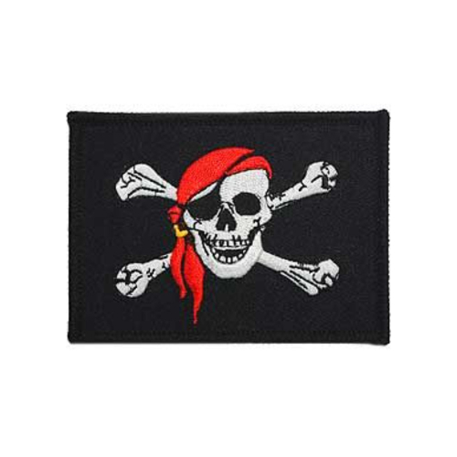 Patch-Pirate Flag Red Scf