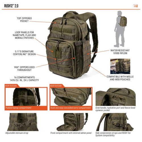 Rush12 2.0 24L / 34L Backpack