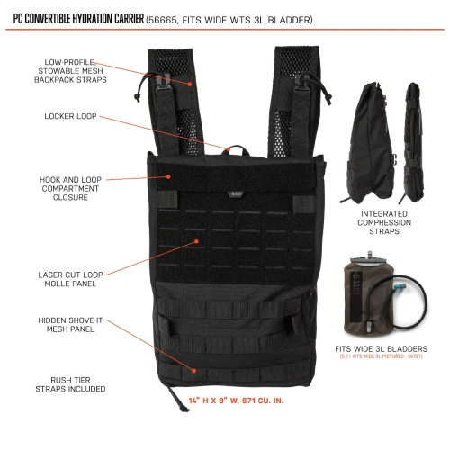PC Hydration Convertible  Carrier