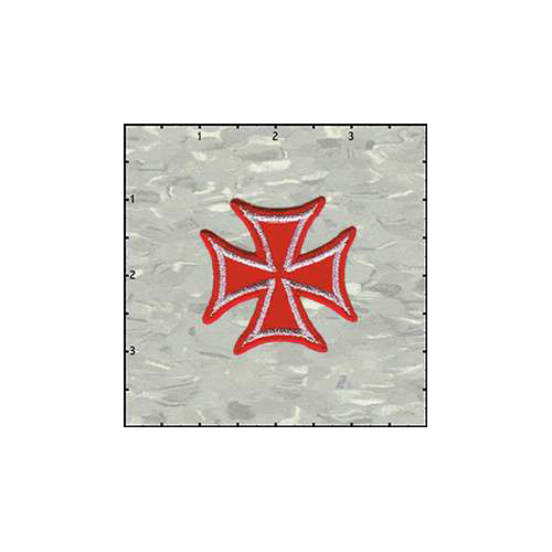 Maltese Cross Velveteen 2 Inches Red Patch