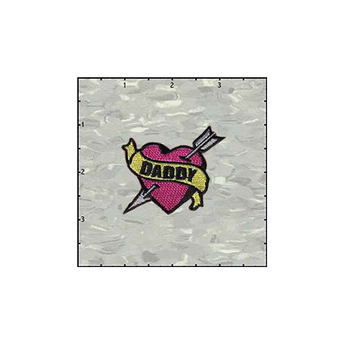 Heart Tattoo 2.25 Inches Daddy Patch