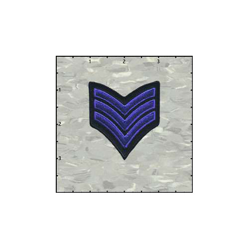 Stripes Three Purple On Black Patch
