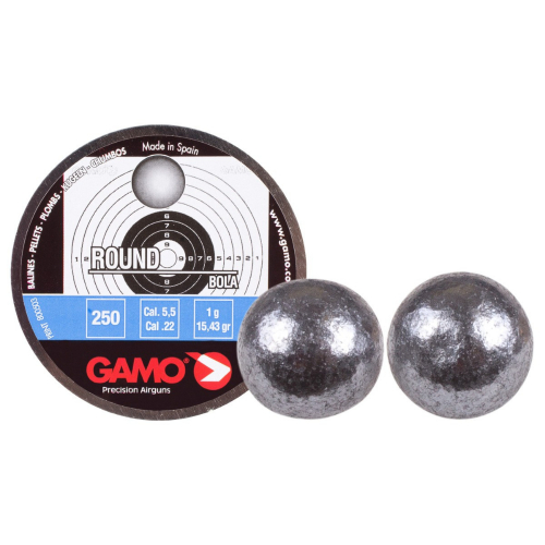 Gamo Round .22 Cal 15.43 Grains Lead Balls 250ct