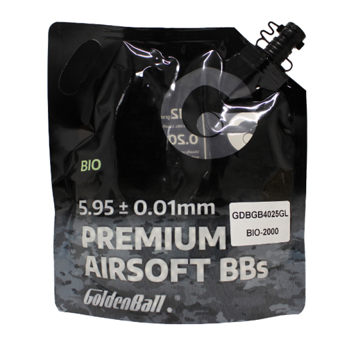 Golden Ball Bio Tracer Airsoft BBs 2000ct