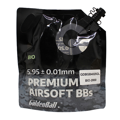 Golden Ball Bio Tracer Airsoft BBs 2000ct