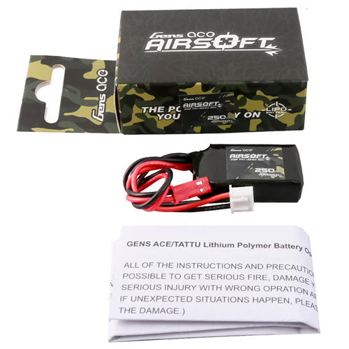Gens Ace Elite 250mAh 2S 35C Airsoft Battery