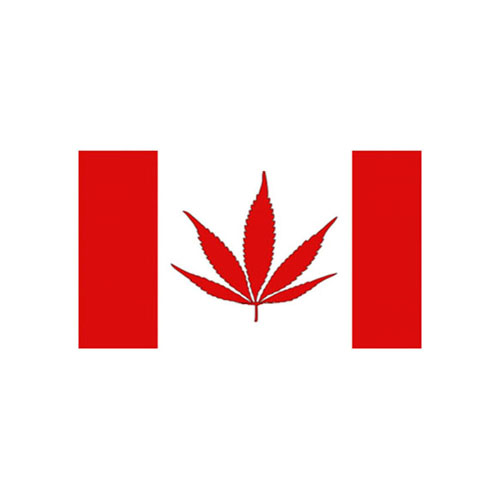 Canada Flag Marihuana Sticker