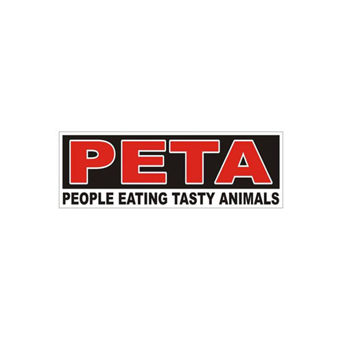 Peta - Tasty Animals Bumper Sticker