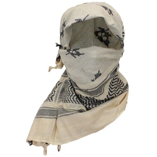 Arab Shemagh Scarf with Tactical Flag Print