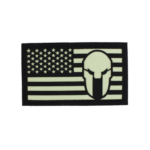 Glow in the Dark USA Skull Patch