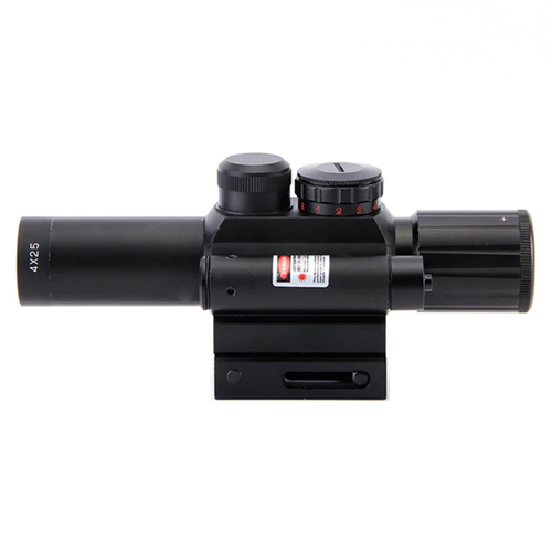 4x25 M6 Compact Hunting Scope w/ Red Laser