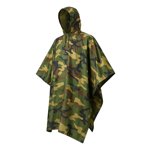 Camo Ripstop Rain Poncho