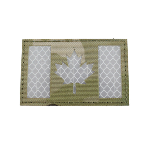 Reflective Canada Flag Embroidered Patch