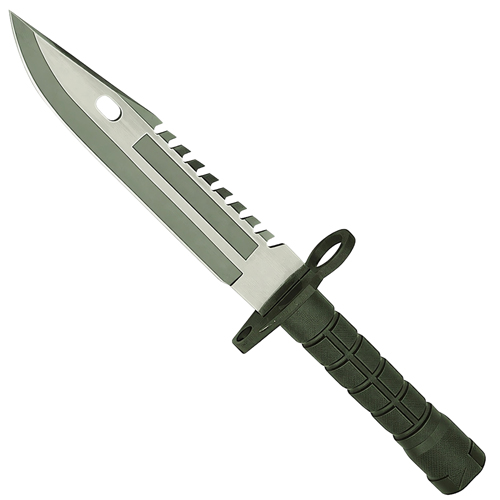 Gear Stock G.I. Type Stainless Steel M-9 Bayonet With Scabbard