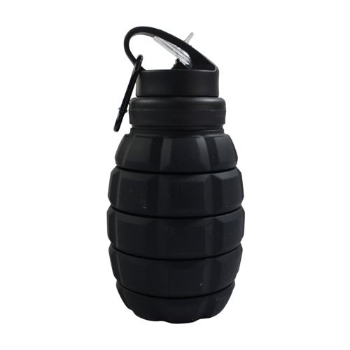 Collapsible Grenade Water Bottle and Keychain