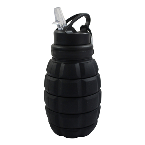 Collapsible Grenade Water Bottle and Keychain