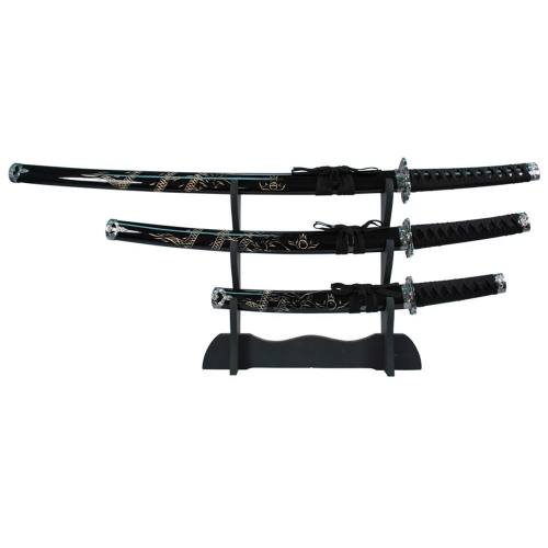 Samurai Sword Set w/Stand 3 Piece