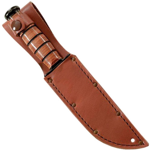 Ka-Bar Full-Size Brown Leather Sheath for 7 Inch Blade Knife